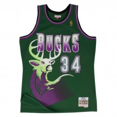 Ray Allen Milwaukee Bucks Alternate 1996-97 Mitchell and Ness Swingman Jersey  (Size : L)