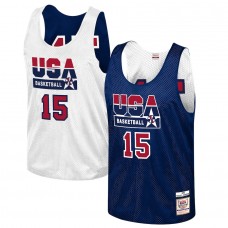 Magic Johnson Team USA 1992  Authentic Reversible Practice Jersey  (Size : M)