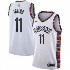 Kyrie Irving Nike White 2019/20 Finished Brooklyn Nets City Edition Swingman Jersey (Size : L)