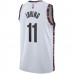 Kyrie Irving Nike White 2019/20 Finished Brooklyn Nets City Edition Swingman Jersey (Size : L)