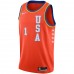 Zion Williamson Nike Orange 2020 Rising Stars Game Swingman Finished Jersey (Size : M/L)